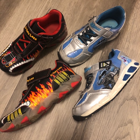 Monster Jam Shoes Megalodon El Toro Loco Light Up - Picture 2 of 8